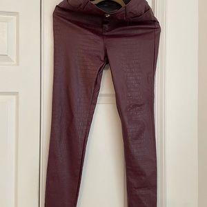 Missguided faux leather slim pants